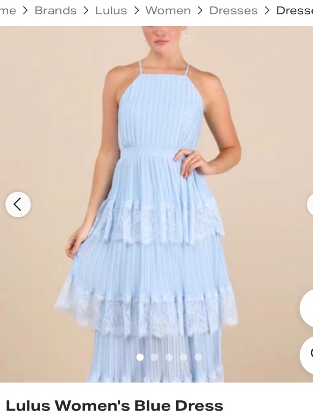 Lulu’s Blue Tiered Dress - XXL